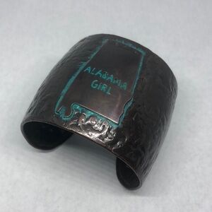 RUSTIC style wide bracelet Alabama Girl statement